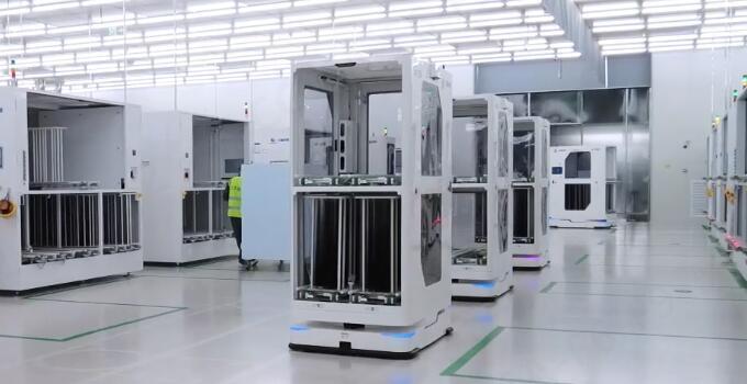 Robot tải nguyên liệu xe giỏ hoa