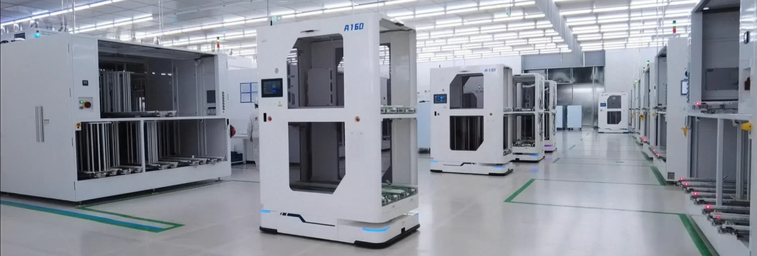 Robot tải nguyên liệu xe giỏ hoa